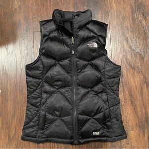 North Face Black Puffer Vest Girls LARGE (14/16)